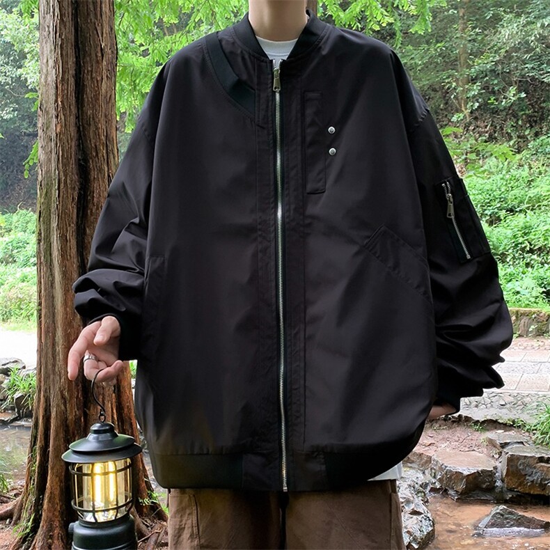 春季男士夹克宽松潮流休闲ins百搭情侣高街飞行服外套JK9022-p65,男装夹克,星座1008-2