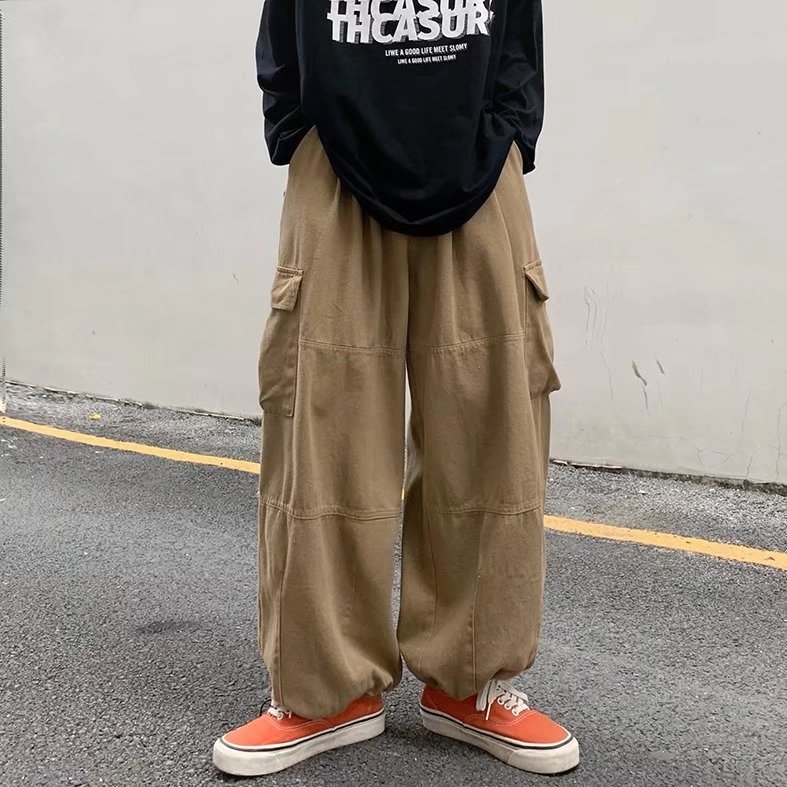 工装裤男春新款青少年时尚纯棉口袋休闲裤 A376 P35图片
