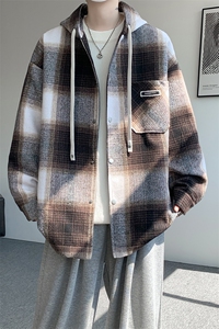 夹克男秋冬季新款港风宽松加厚泥料外套上衣JK713-P68图片