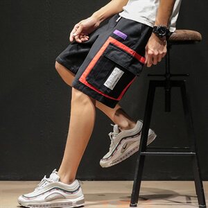 2021休闲港风工装短裤大码K8806-P40图片