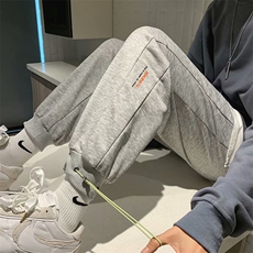 街头抽绳束脚裤男潮ins运动裤港风宽松休闲裤子潮牌卫裤K099-P35，男装休闲裤，星座1008-2