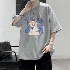 华夫格t恤男短袖男大码五分袖HT73437-P22，男装T恤，电商A040