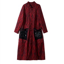 2022秋季女装新款大量现货时尚洋气显瘦民族风大版风衣，女装大码女装，魅衣本色