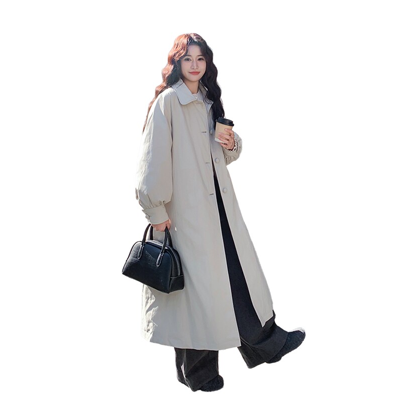 冬季新品英伦赫本风长款风衣型羽绒服2157P310K468,女装羽绒服,2C219
