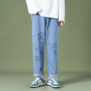 21年秋季港风牛仔裤中性风牛仔裤女高品质现货DS-A160-1-8601-P45,男装牛仔裤,电商C323-1
