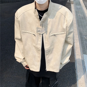 高街外套男生短款飞行员夹克美式复古机车服JK08542-P75图片