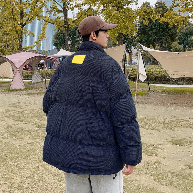 M8018-P80美式灯芯绒立领宽松棉衣,男装棉衣,星座1501-1
