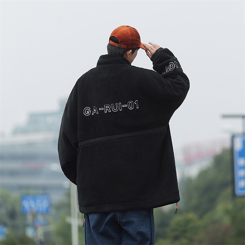 中性风立领羊羔绒棉服冬季cityboy加厚棉衣男女同款M8866-P100图片