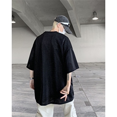 T2380P40控58冰丝夏季特殊渐变硅胶印花短袖T恤，男装T恤，电商B205