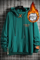 8XL-M2023冬季新款连帽高领加绒加厚卫衣男加肥加大码胖子控价98，男装卫衣，钱塘717(原712)