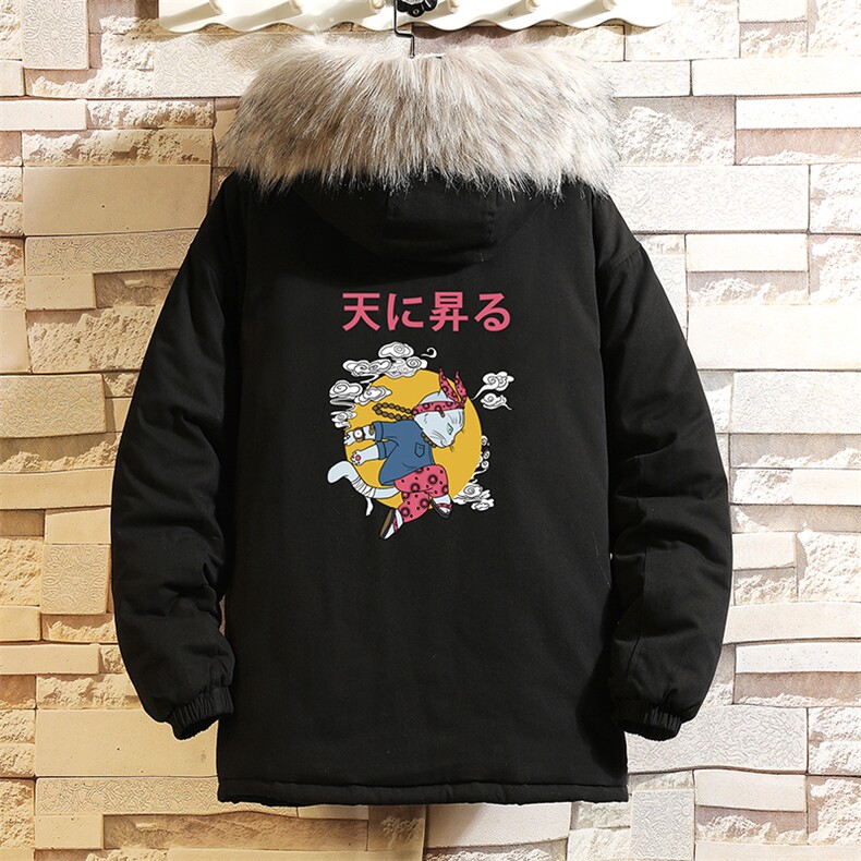 MM48012-P130冬季大毛领衣男士大码加厚袄男服砖墙挂拍,男装棉衣,电商A040A