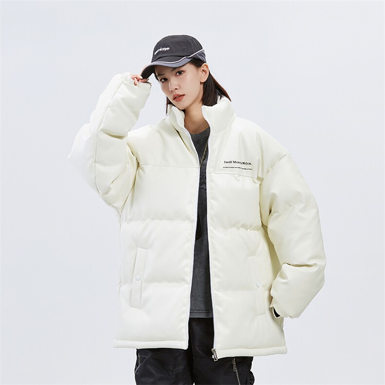 冬季港风纯色立领皮棉衣防风加绒加厚拼色加厚棉衣外套MY6083P85，男装棉衣，电商A128