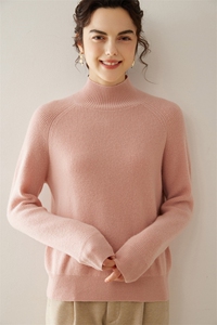 2025秋冬新款羊绒衫女100%纯山羊绒厚款高领保暖针织套衫宽松上衣图片
