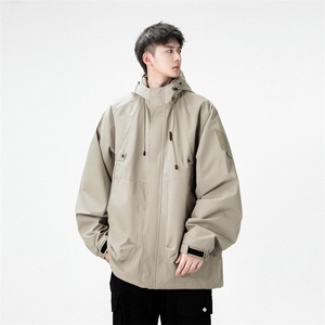 冲锋衣男高品纯色宽松夹克外套DSA157B-J90-P60图片
