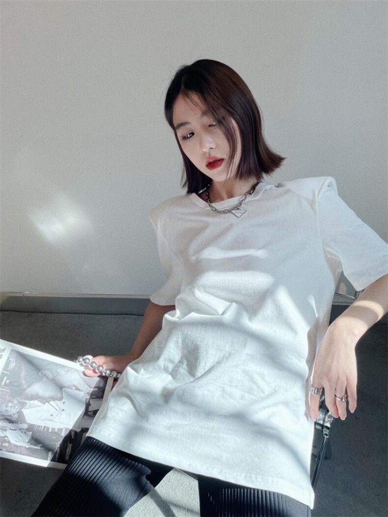 后背链条T恤，女装T恤，YSQ Boomboom