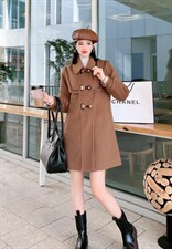 三色三码单面呢大衣不起球牛角扣MLXL，其它，票意情