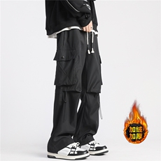 秋冬加厚三防冲锋裤宽松机能工装裤休闲裤男K10027-P38绒45，男装工装外套，电商A099