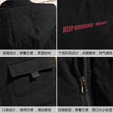 MJ47071-P80棉马甲男士大码加厚棉背心男坎肩男砖墙挂拍，男装背心/马甲，电商A040A