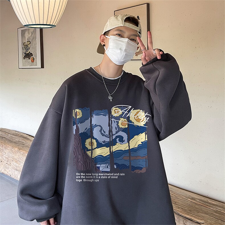 直播360克重磅美式印花卫衣Y229特P28同步供应华棉品质P38特,男装卫衣,电商A486
