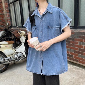 牛仔马甲男韩版潮流高街帅2023夏季新款ins宽松百搭外套W2833-P42图片