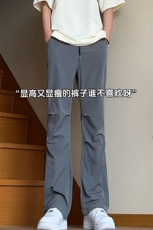 B221美式ins高街暗黑高品质弹力冰丝休闲裤LK24174-特P38控68，男装休闲裤，电商B221