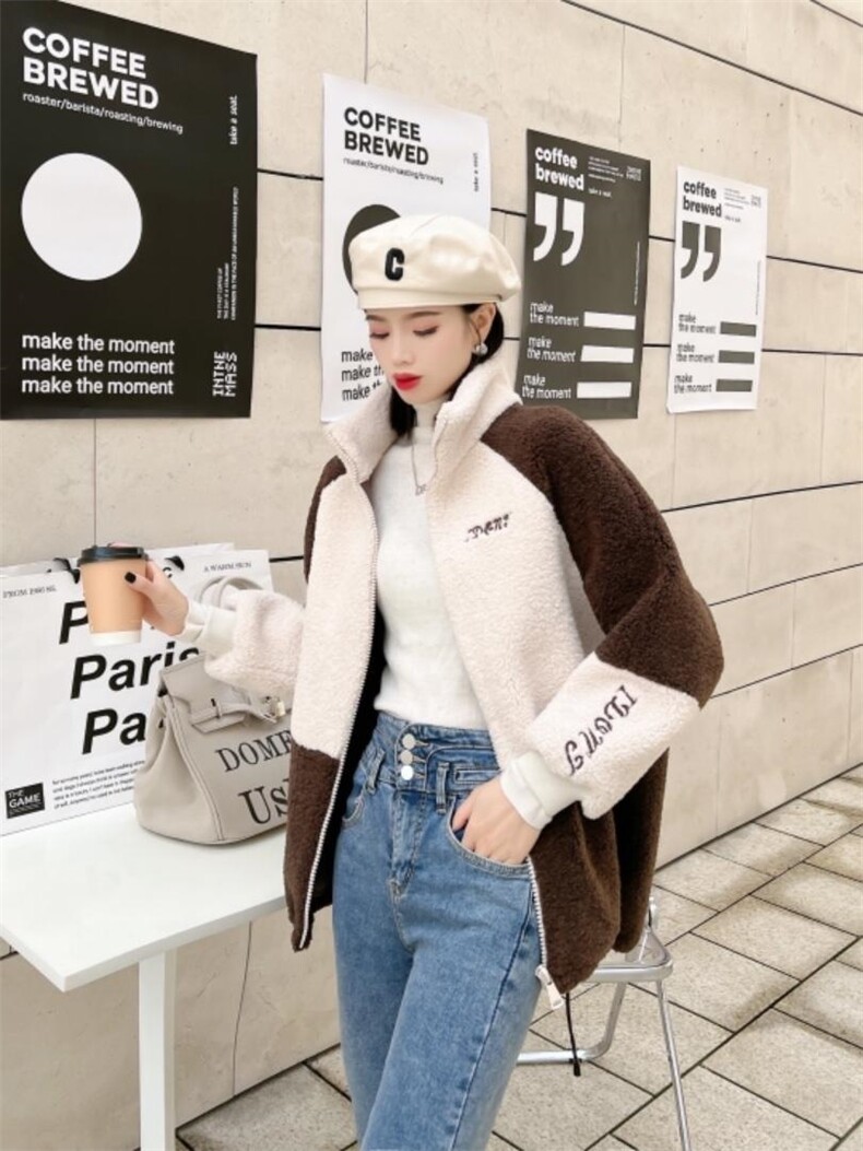 皮毛一体休闲外套，其它，莲佳妮