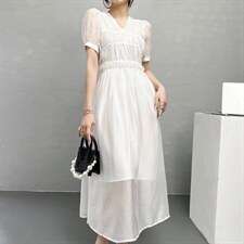 2022新款夏季波西米亚风连衣裙，女装连衣裙，序儿