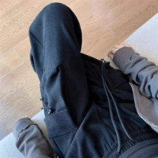 美式工装裤女春秋季新款小个子束脚运动卫裤宽松显瘦休闲登山裤子，女装休闲裤，星座1210-1