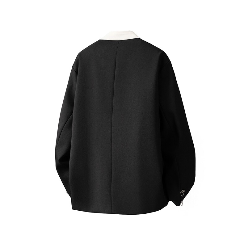 新中式拼色大码M-5XL西服男:95%聚酯纤维5%氨纶XF77951特P65控98,男装西服,星座227-7