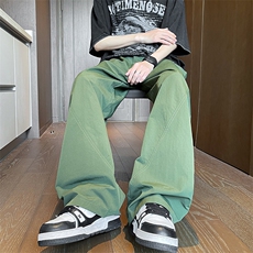 8XL-M大码休闲裤男高街ins休闲长裤弯刀裤美式vibe微喇裤K972TP45，男装休闲裤，电商D206-1