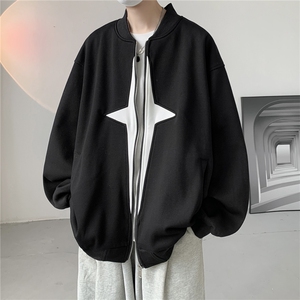 特P60控108卫衣美式复古撞色华棉飞行棒球服男女夹克外套XJ2408图片