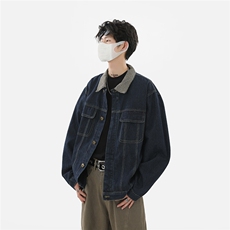 xz905-2-JK127#P80-（控108）春季美式高街休闲牛仔外套，男装工装外套，星座905-2