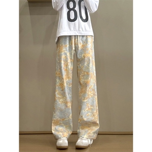 B221美式ins个性花色休闲灯芯绒长裤直筒裤LK25569-特P30 控68.88图片