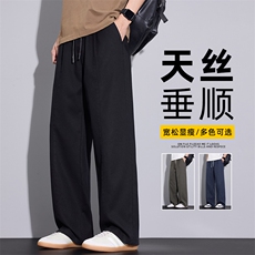 青少年男生宽松休闲裤2026新款莱赛尔复古直筒阔腿长裤Z2616-P50，男装休闲裤，星座509