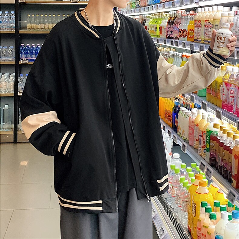 秋季情侣棒球服外套男宽松潮牌夹克港风2023新款衣服W1644-P45,男装夹克,星座512-2