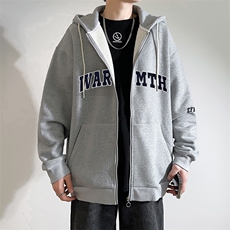 新款男百搭设计感连帽港风白墙针织外套WT3415-P60控98，男装夹克，星座717