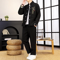 风套装刺绣盘口男套装，男装休闲套装，星座1206（原A206）