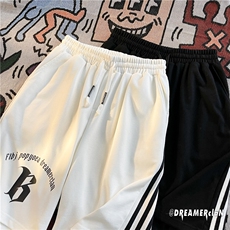 D2020-P38抖音中性潮牌美式篮球裤子大码肥仔潮ins五分裤，男装牛仔裤，星座116