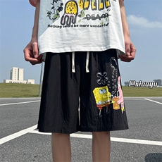 XZ616夏季海绵宝宝派大星速干短裤印花休闲五分裤TY2464P35控48，男装牛仔裤，星座512A（原616）