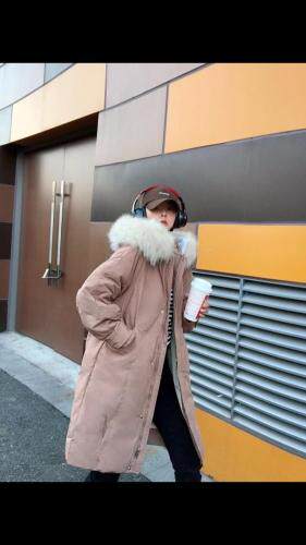 大毛领中长款羽绒服.SML，女装羽绒服，尚映