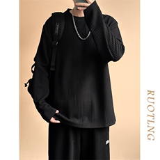 2025秋冬新款套头毛衣内搭宽松圆领针织衫上衣A351-AT250803-P45，男装针织衫/毛衣，电商A351