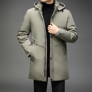冬季新款中老年棉袄可脱卸帽纯色棉衣男士休闲棉服QLMMF1905-P150图片