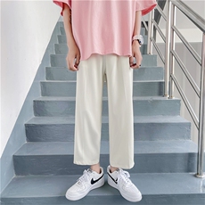 裤子男韩版潮流休闲裤男宽松垂感阔腿西裤夏季薄款九分裤XC03-P35，男装西裤，星座1008-1