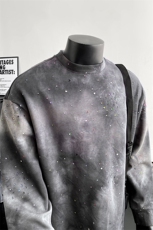 美式重磅扎染满天星长袖T恤男女同款潮高街宽松卫衣W4680-特价P50，男装T恤，电商A007