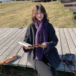 复古撞色双面羊绒大衣女2025秋冬新款独特别致小个子百搭毛呢外套图片
