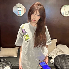 万针全刺绣工艺高品质260克双纱纯棉美式高街短袖T恤特P33，男装T恤，电商A486-1