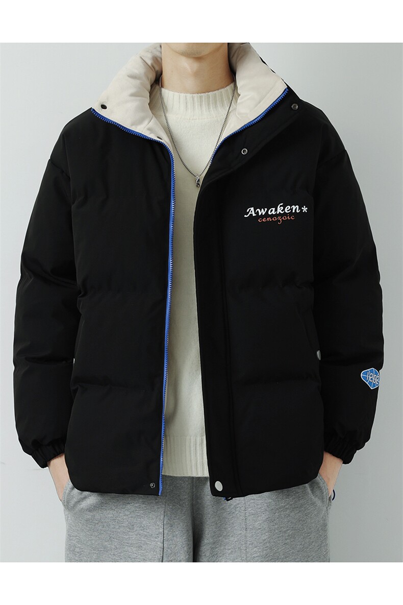 新款男百搭设计感纯色情侣日系无影墙棉衣M068B-P90控148,男装棉衣,星座717