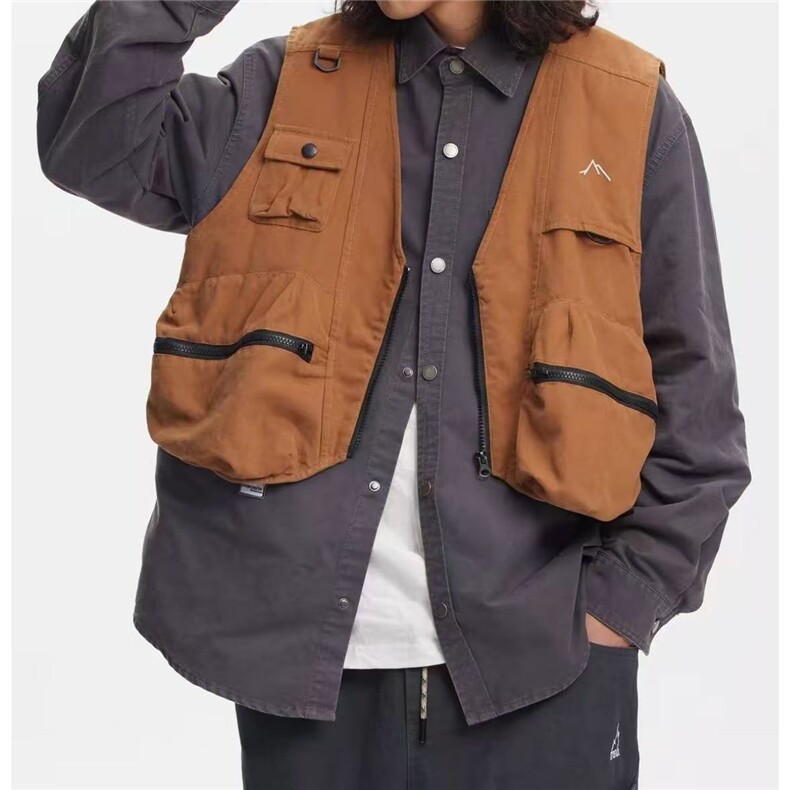 新款日系工装马甲男户外机能风钓鱼背心宽松休闲外套,男装背心/马甲,星座1210-1