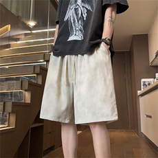 棉2025夏季宽松直筒大码脏脏裤休闲裤短裤A017K735P40，男装牛仔裤，电商A017