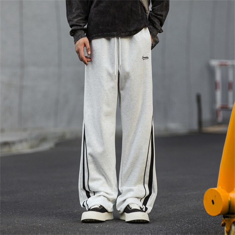 903-TK19-特P55S-3XL【白花灰黑色】休闲卫裤！现货！3,男装休闲裤,星座903
